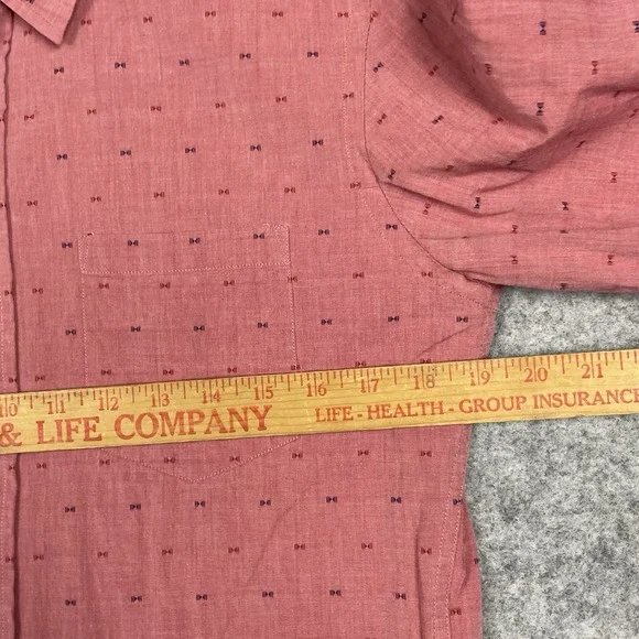 Banana Republic Soft Wash Slim Fit Shirt Mens‎ Small Pink Bowtie AOP Button Up - Picture 3 of 7